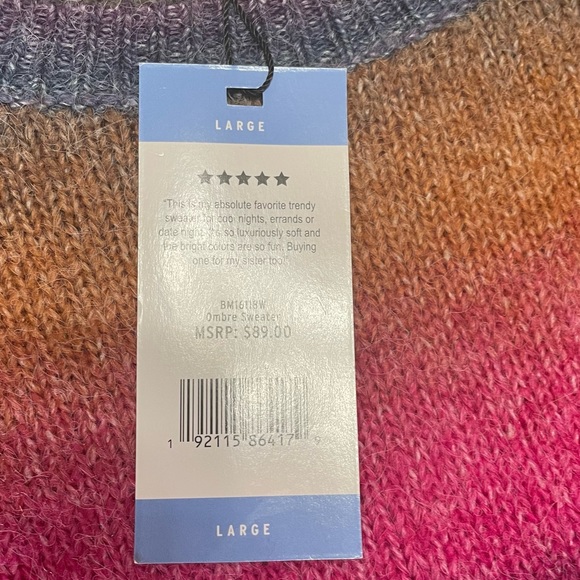 NWT Ombré Sweater. - Picture 5 of 9